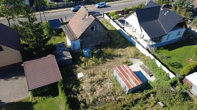 Widok z góry na nieruchomość.