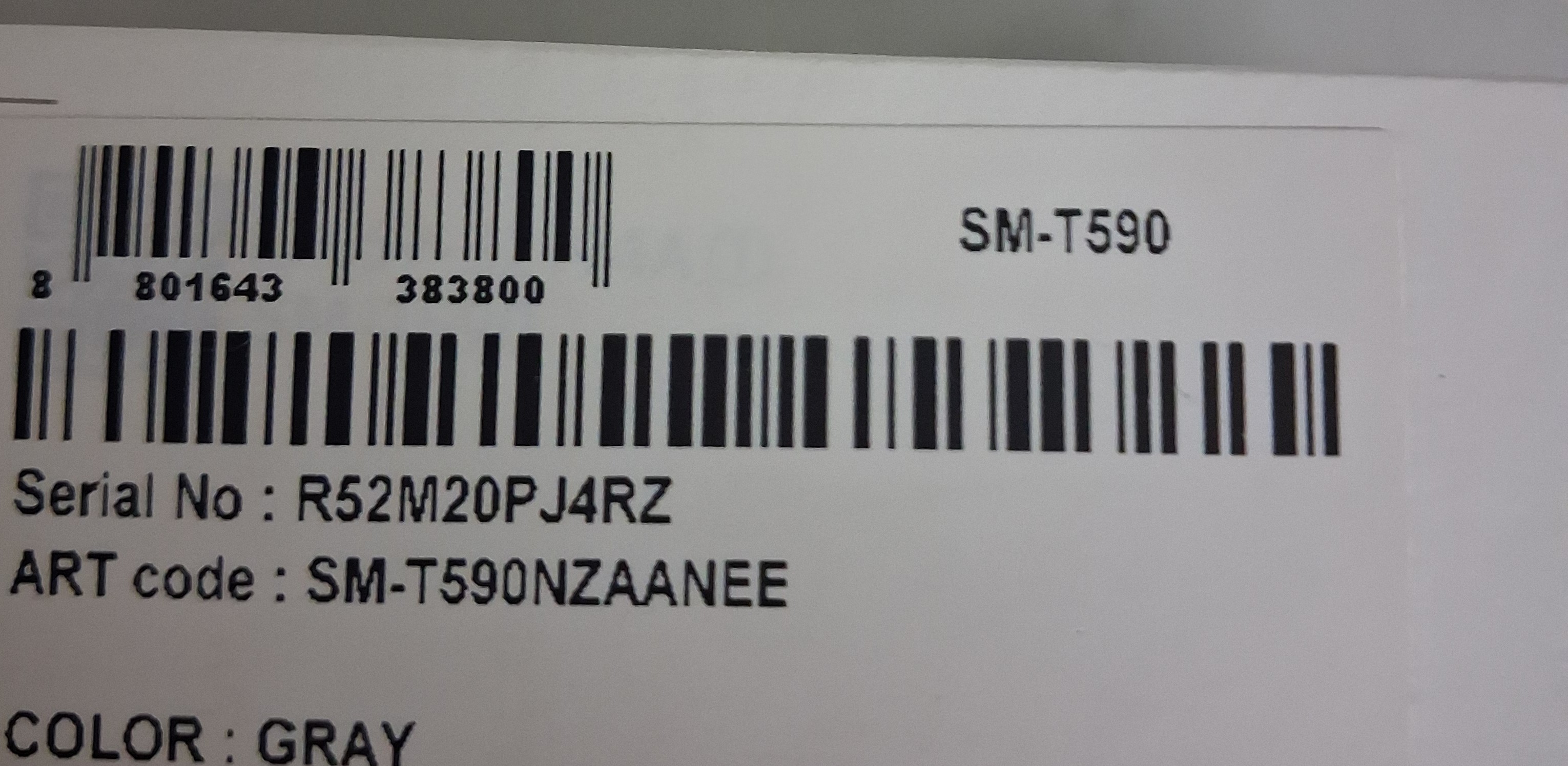 Naklejka znamionowa przedmiotu.