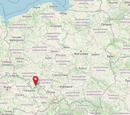 Mapa geograficzna z oznaczeniem położenia działki