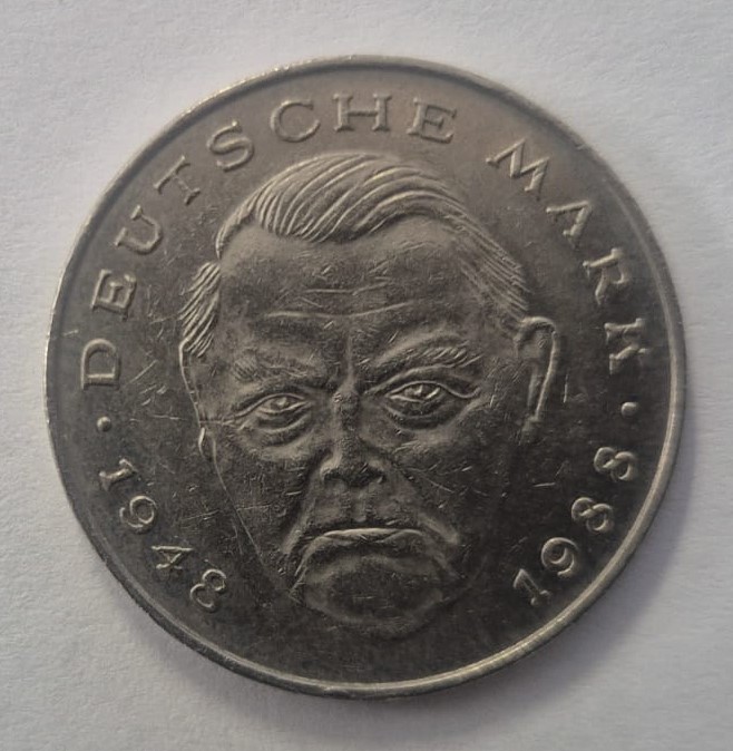Awers-prof. dr. Ludwiga Erharda, wybitny ekonomista, twórca cudu gospodarczego oraz drugi kanclerz RFN w latach 1963-1966.