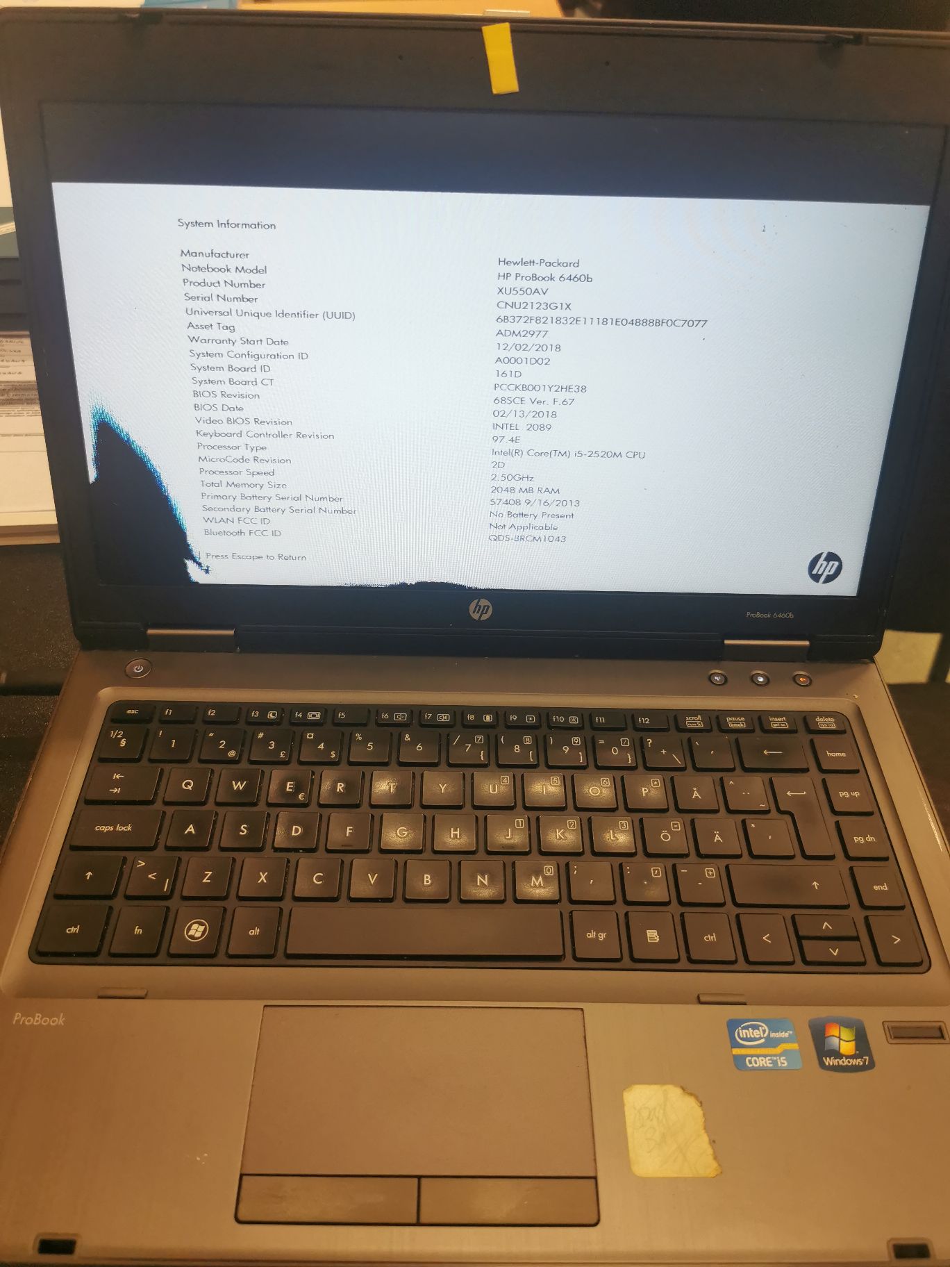 Laptop HP PROBOOK 6460b - zdjęcie 1