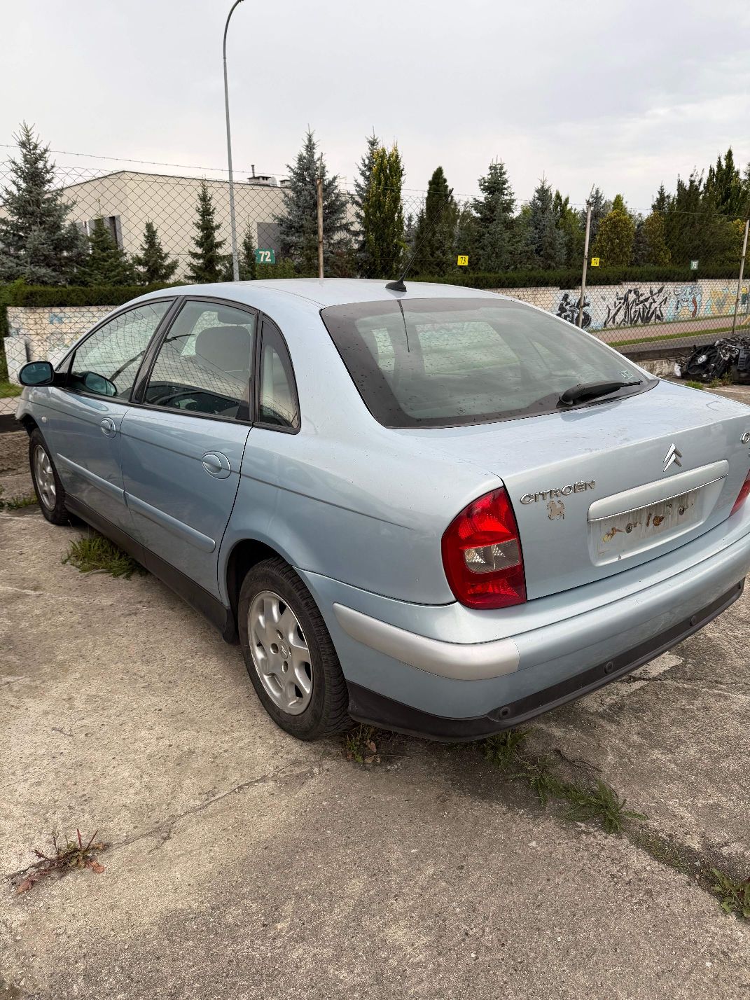CITROEN C5 widoczny po skosie z tylnej, lewej strony
