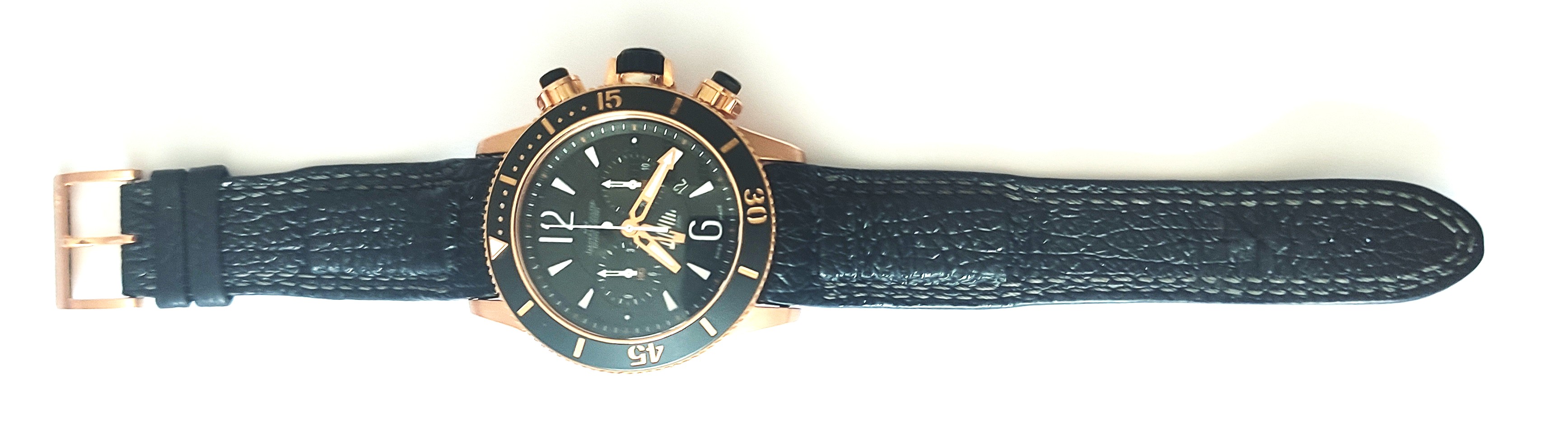 Awers zegarka Jaeger LeCoultre na pasku