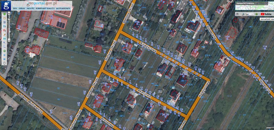 Mapa lokalizacji nieruchomości w Dęblinie