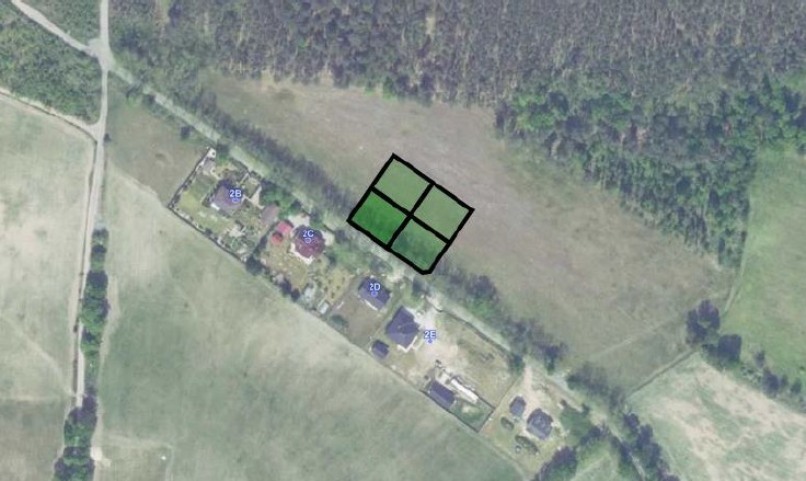 widok dzialki z góry