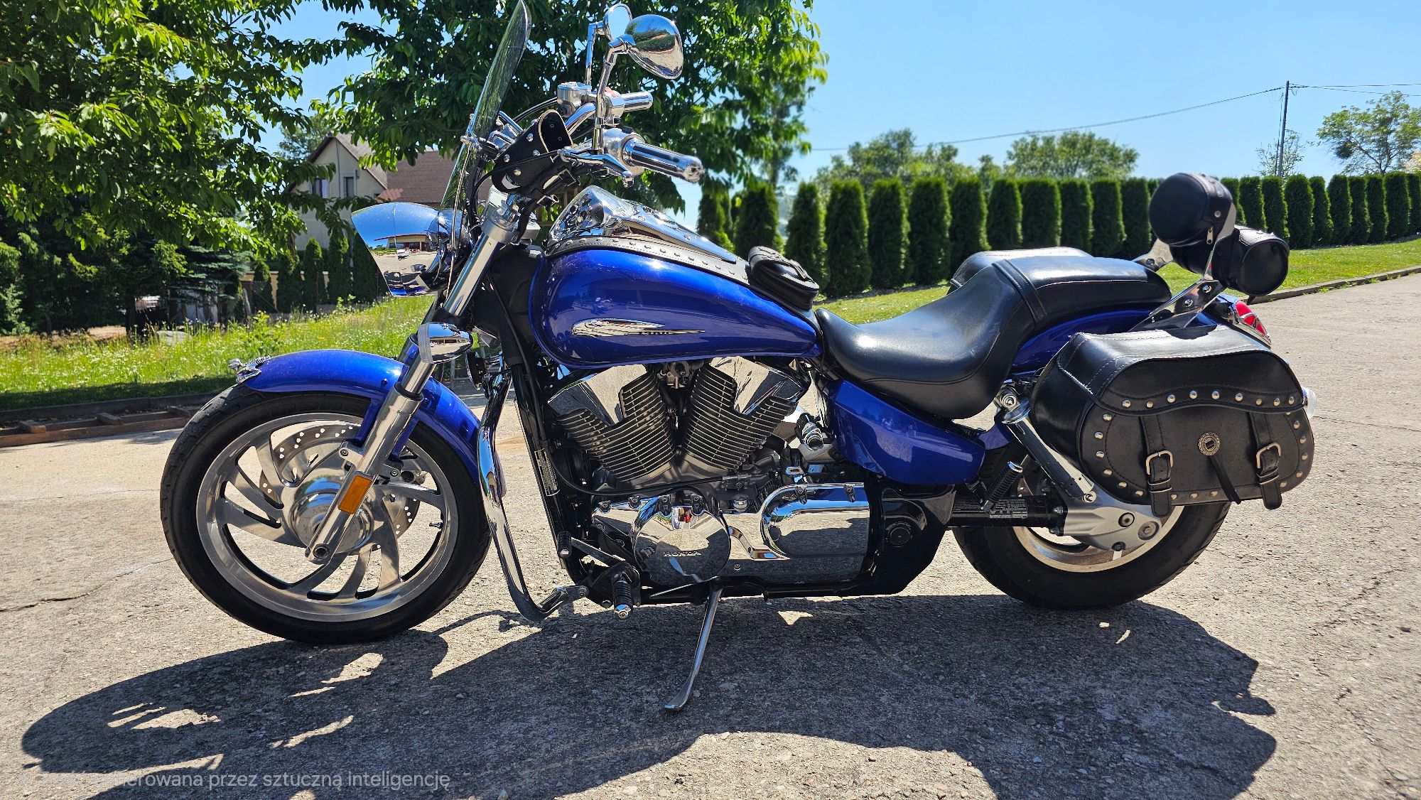 Motocykl HONDA VTX 1300, 2005 r., detale wykończenia.
