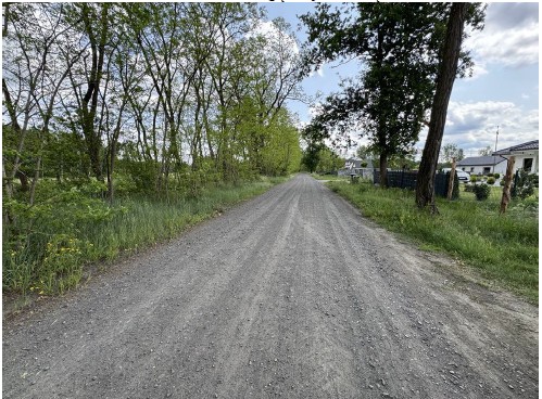widok na drogę dojazdową