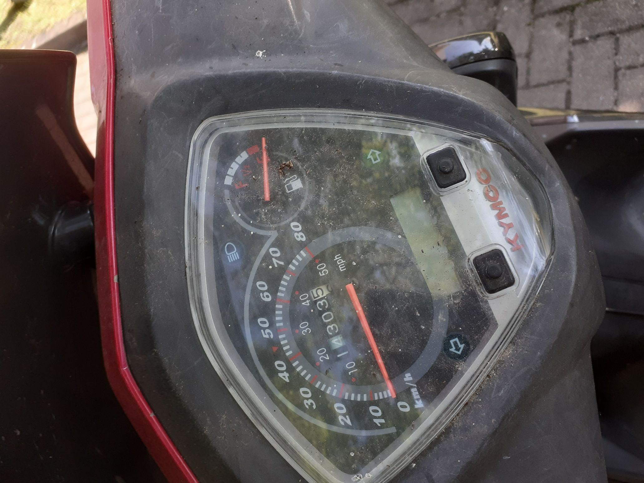 widok tablicy rozdzielczej motoroweru